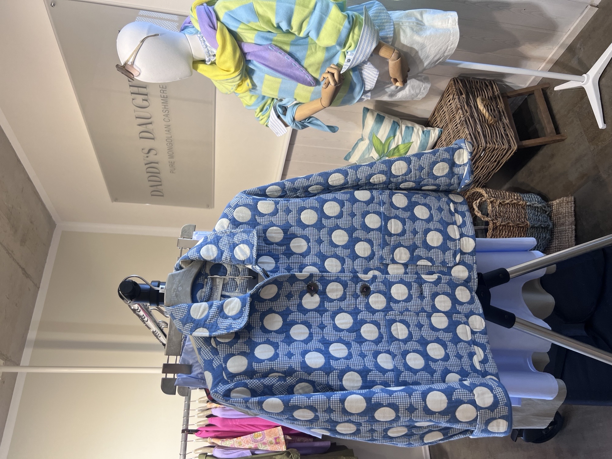 Jacke Naples Vichy Flower padded blue