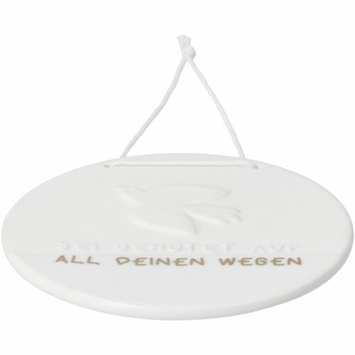 Porzellanschild Taube