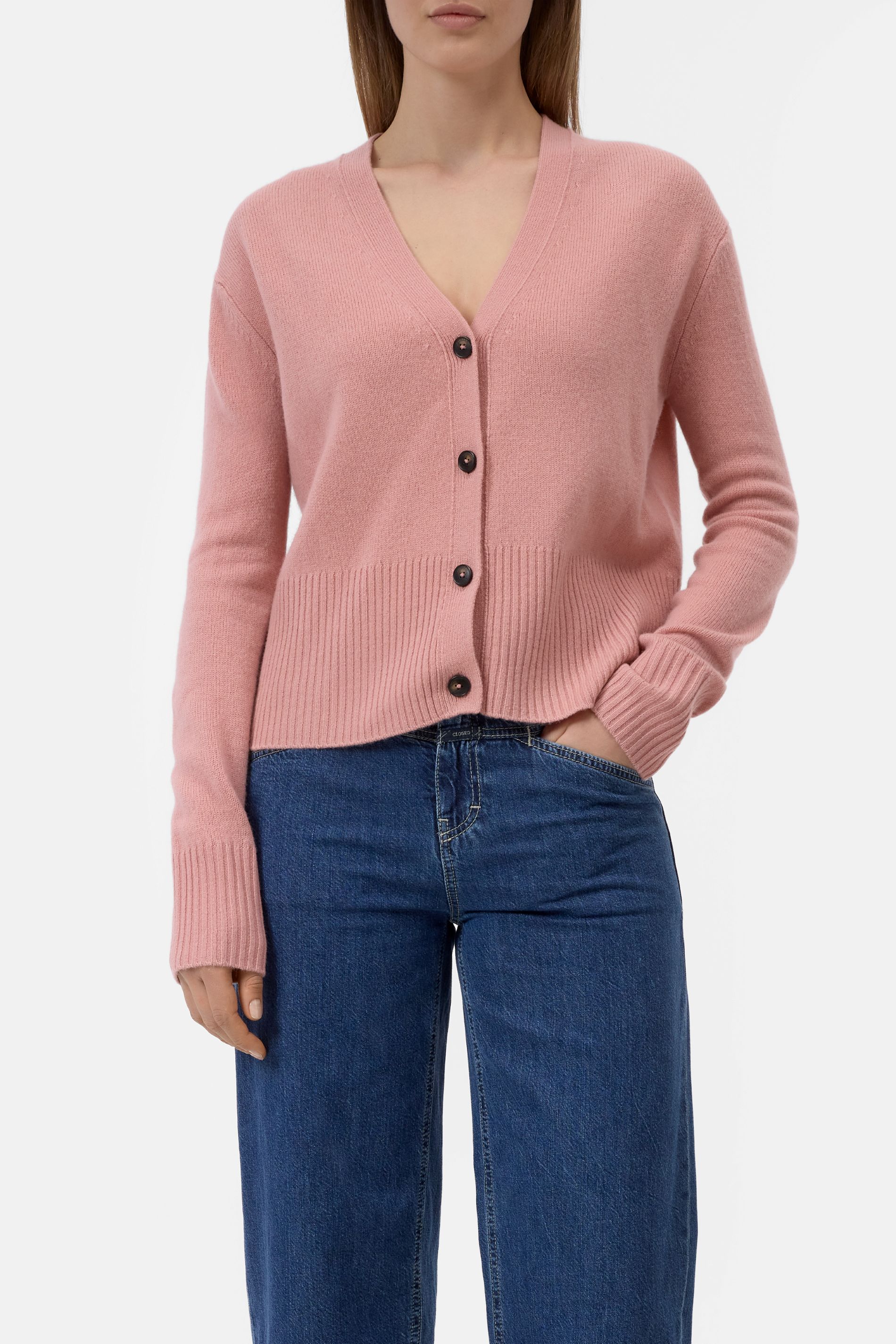 Cardigan V neck Powder pink