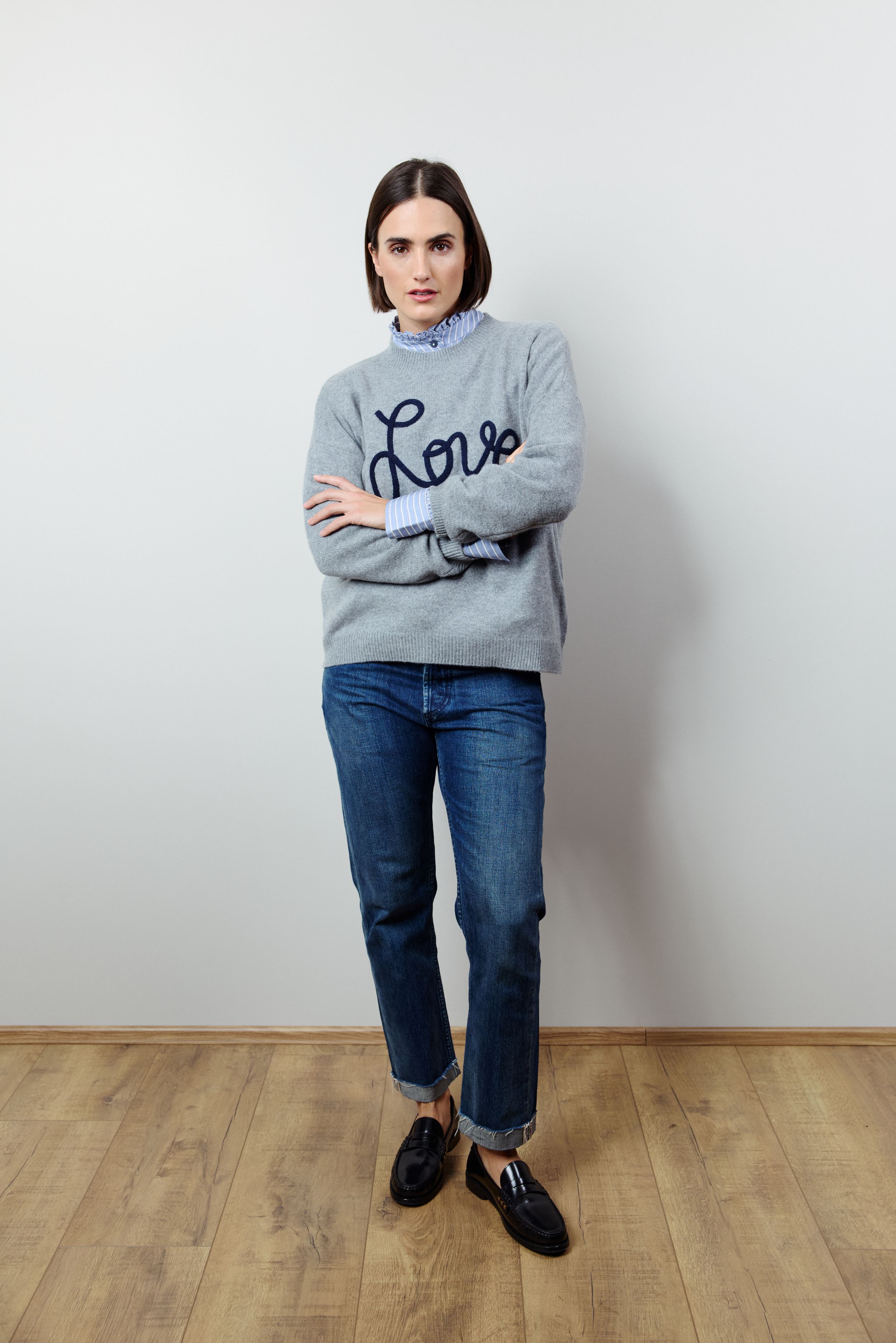 Kaschmir Pullover Jade slate grey