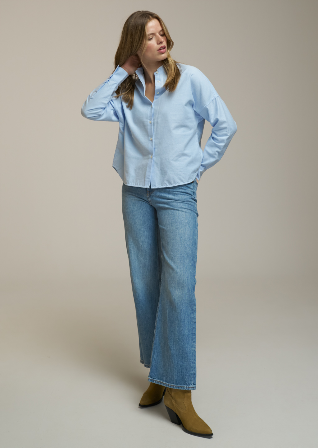 Bluse Lucy Raw hellblau