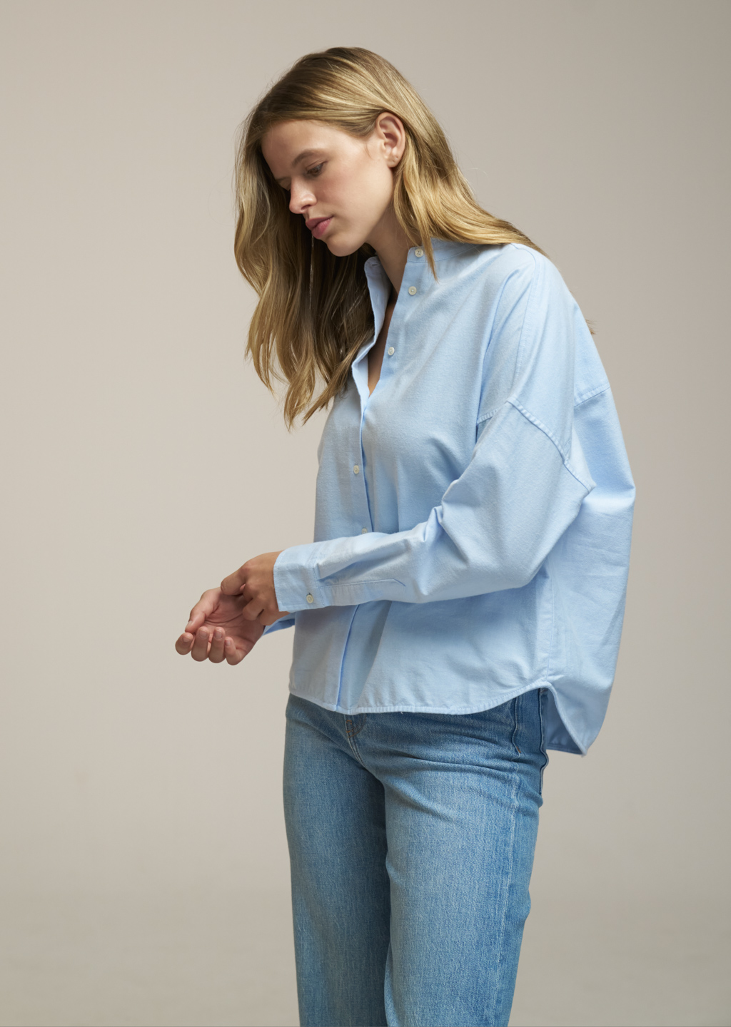 Bluse Lucy Raw hellblau