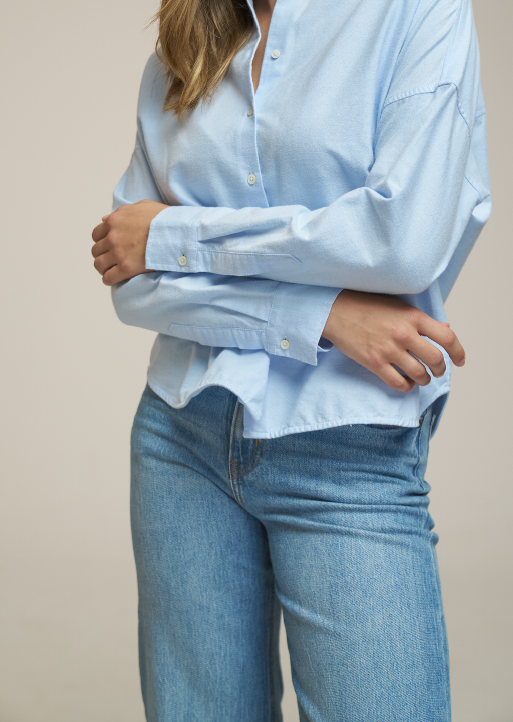Bluse Lucy Raw hellblau