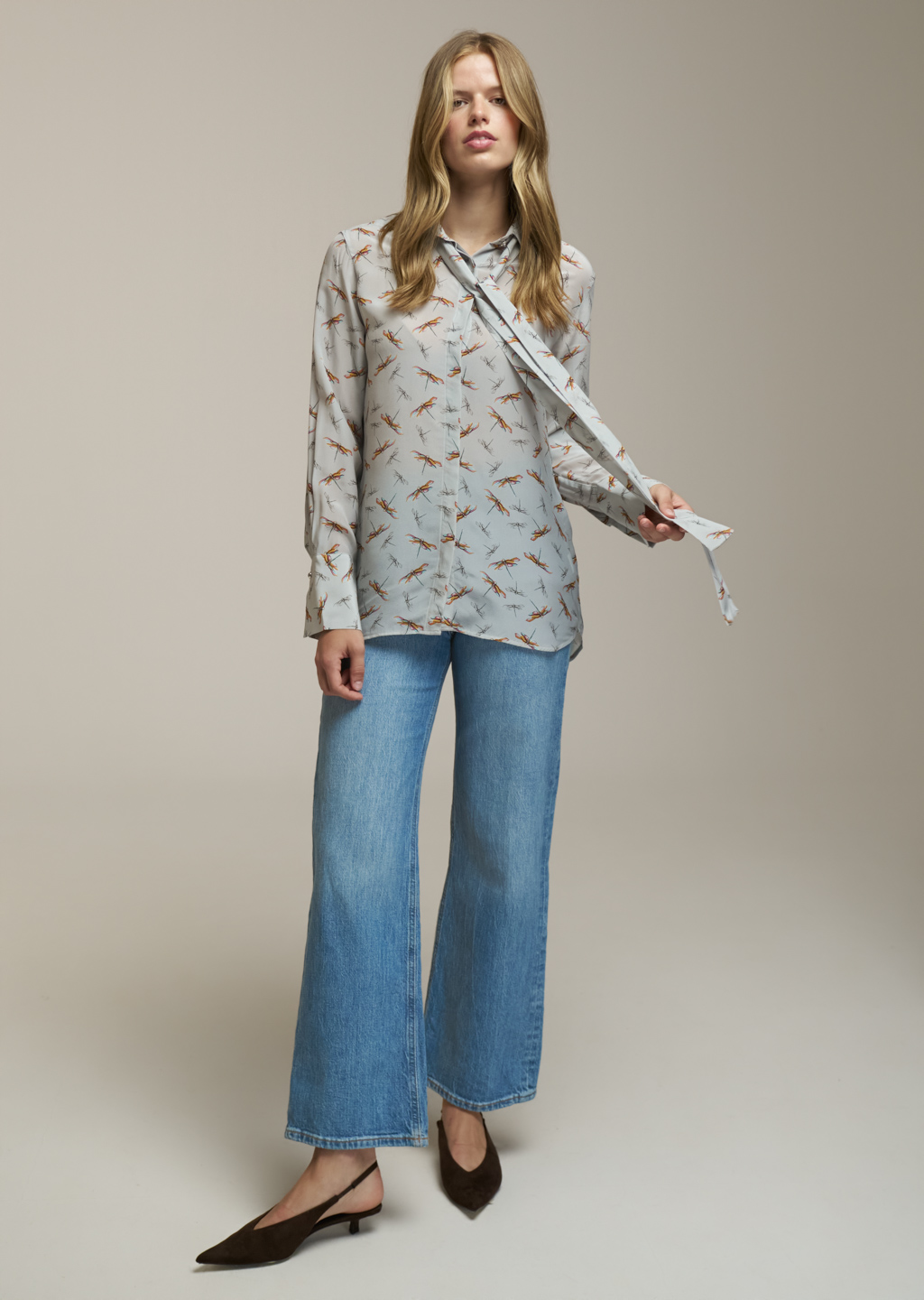 Bluse Odetta Cuff grau