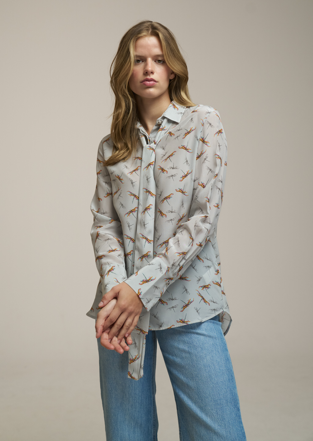 Bluse Odetta Cuff grau
