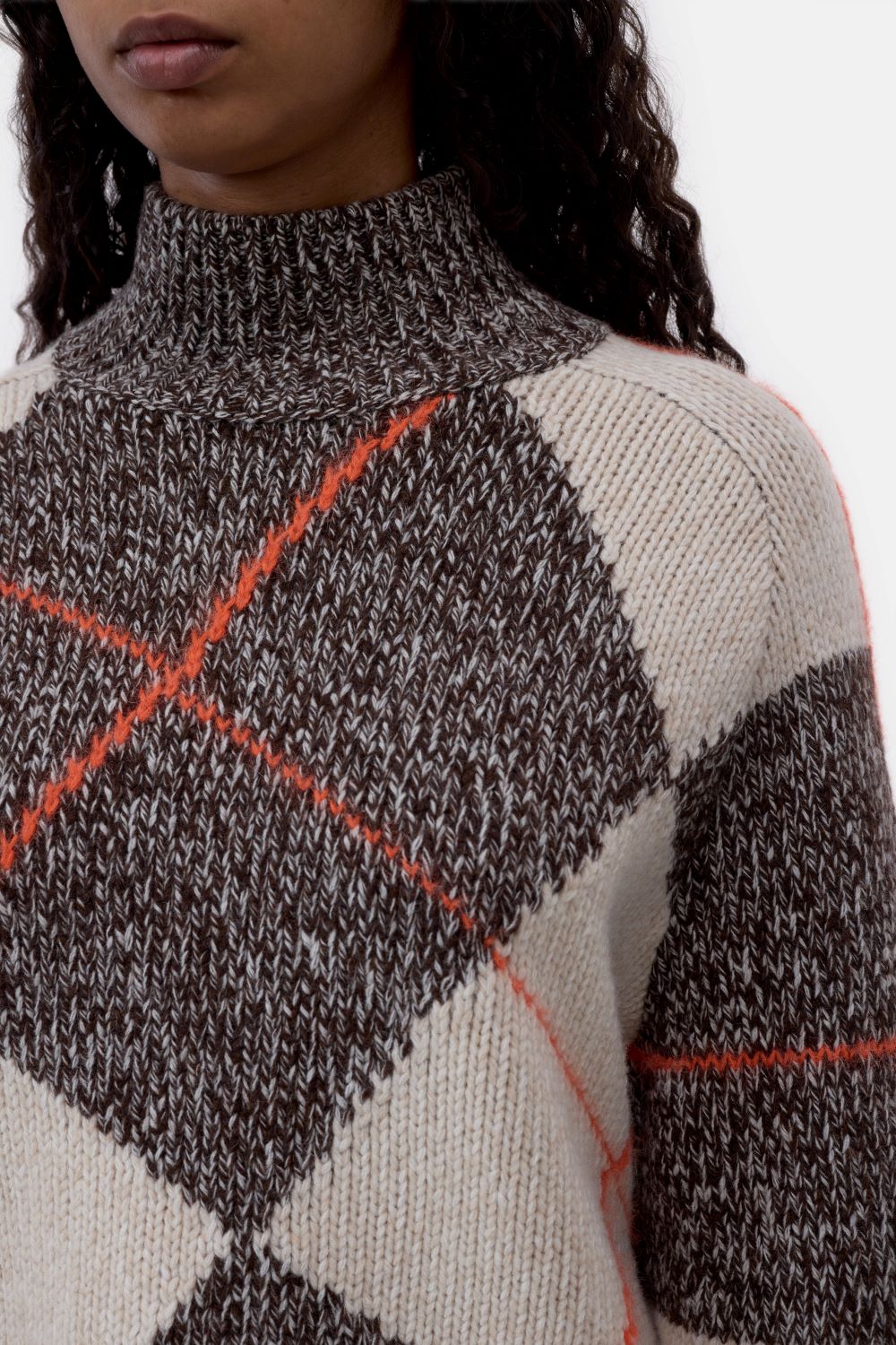 Rollkragenpullover Almond cream