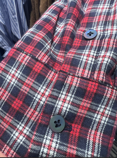 Bluse Lismore navy multi check