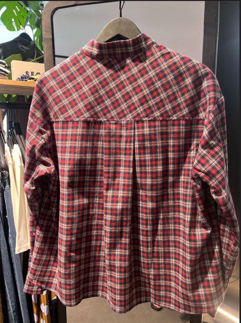 Bluse Lismore navy multi check