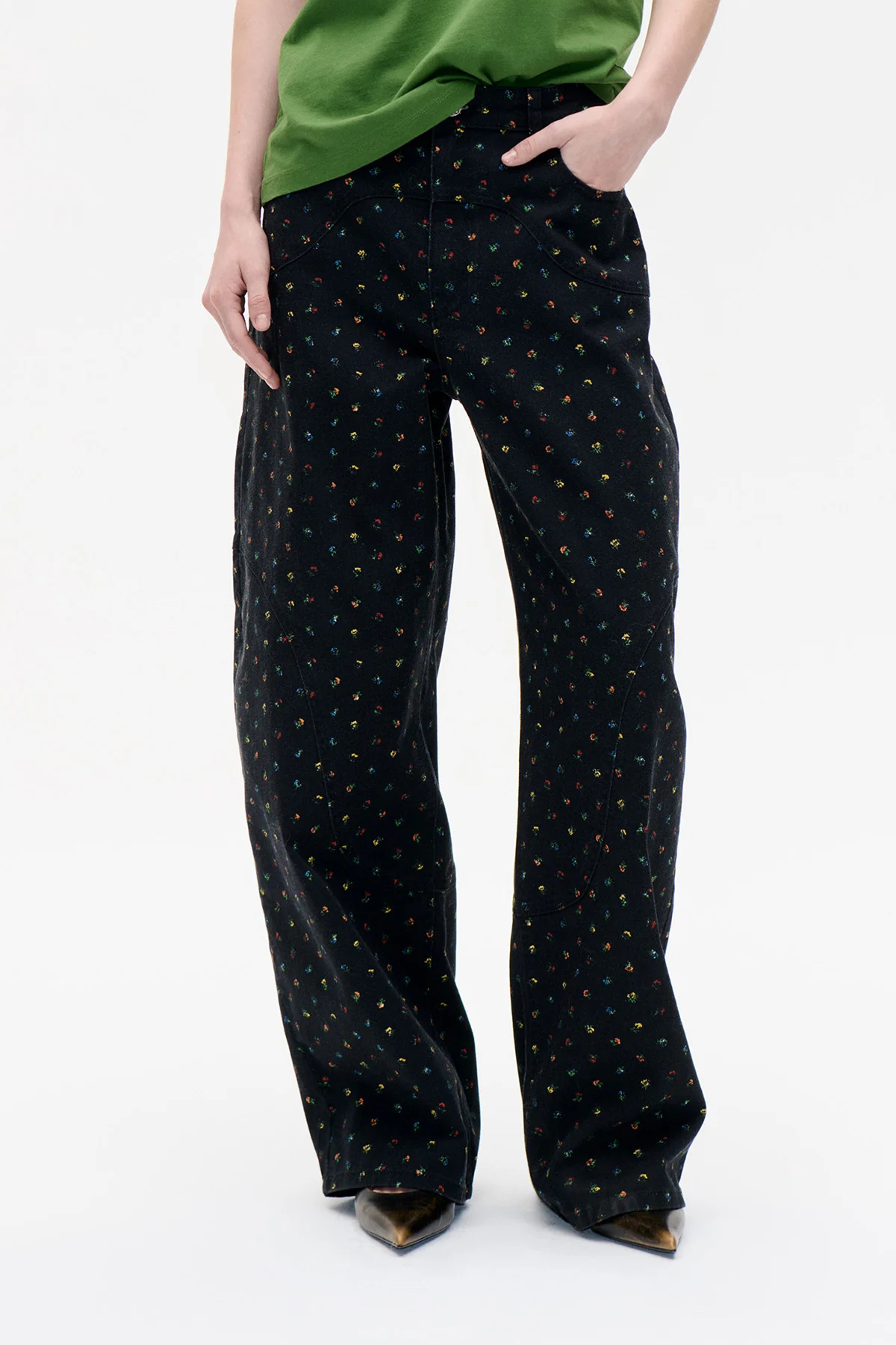 Jeans NAPOLEN Black Petite Flower