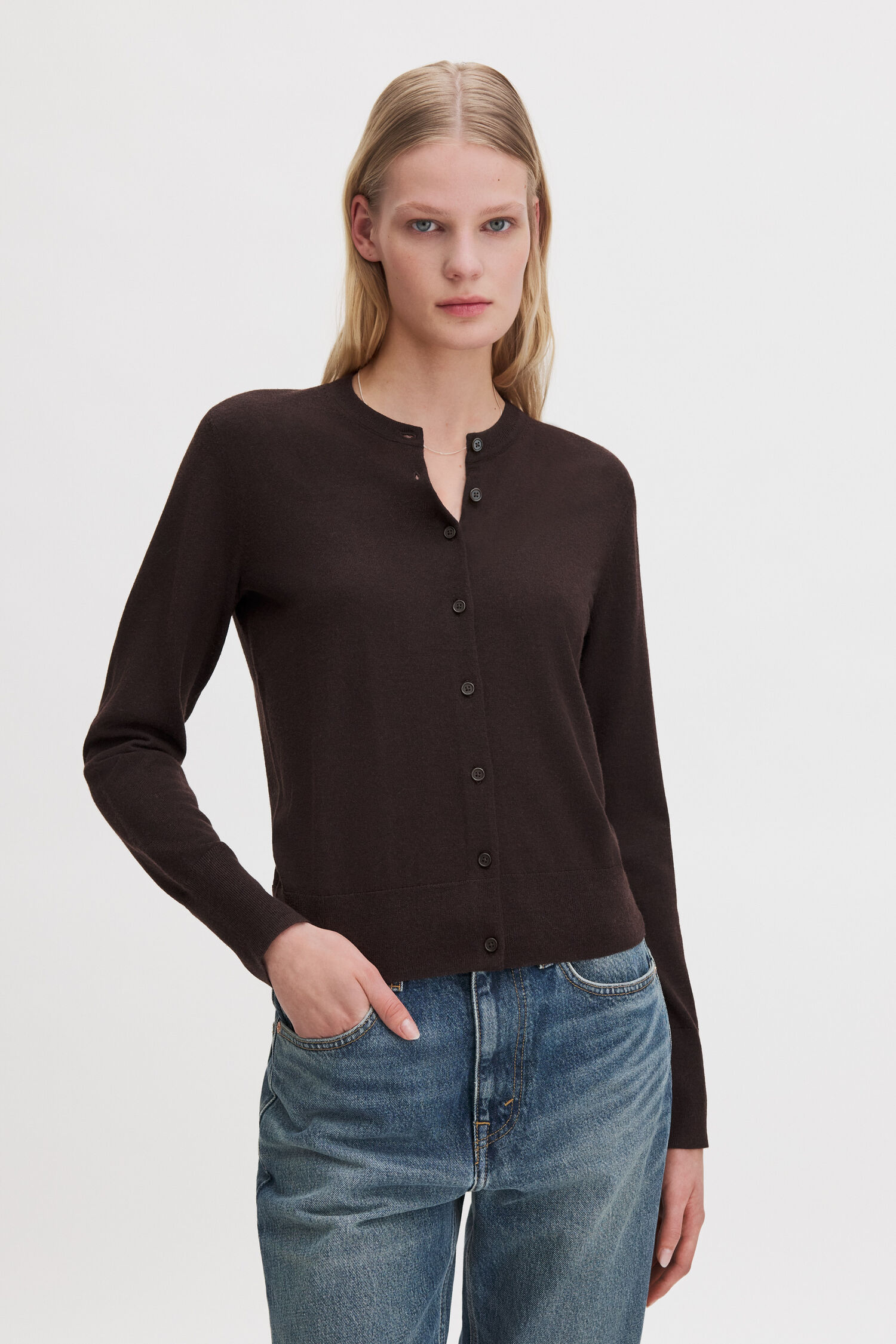 Cardigan Merino Dark Chocolate