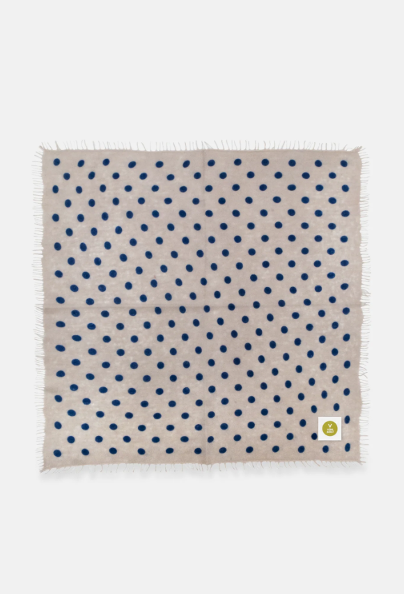 Bandana Polka Dots Cashmere taupe/ dunkelblau