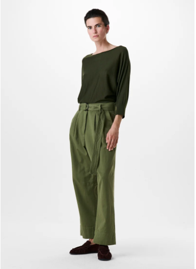 Hose Sky Cotton Twill green khaki