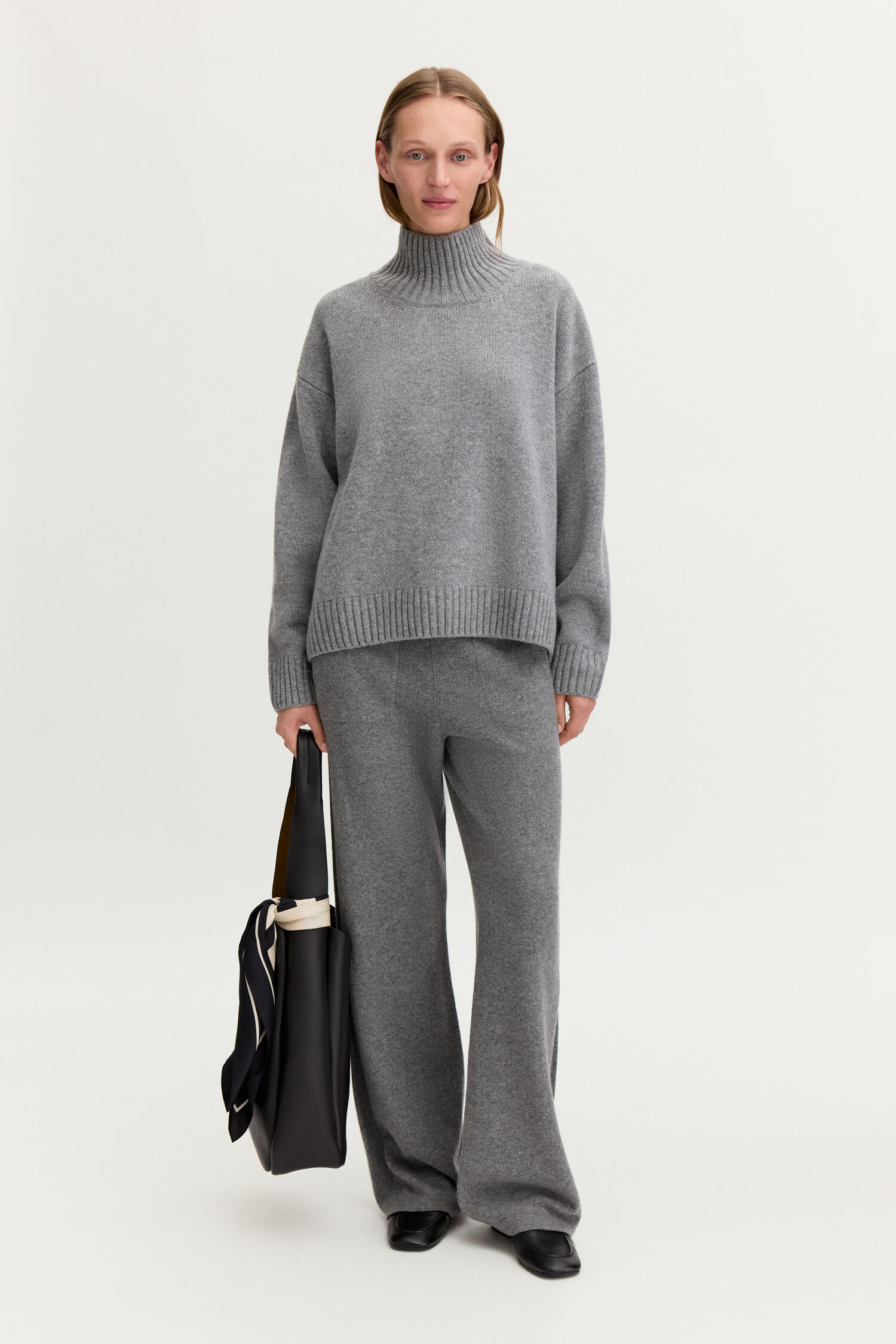 Woll-Cashmere Pullover Grey Melange