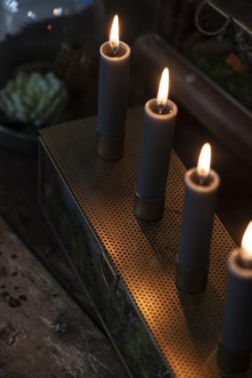Kerzenhalter für Stabkerzen mit Glasschachtel