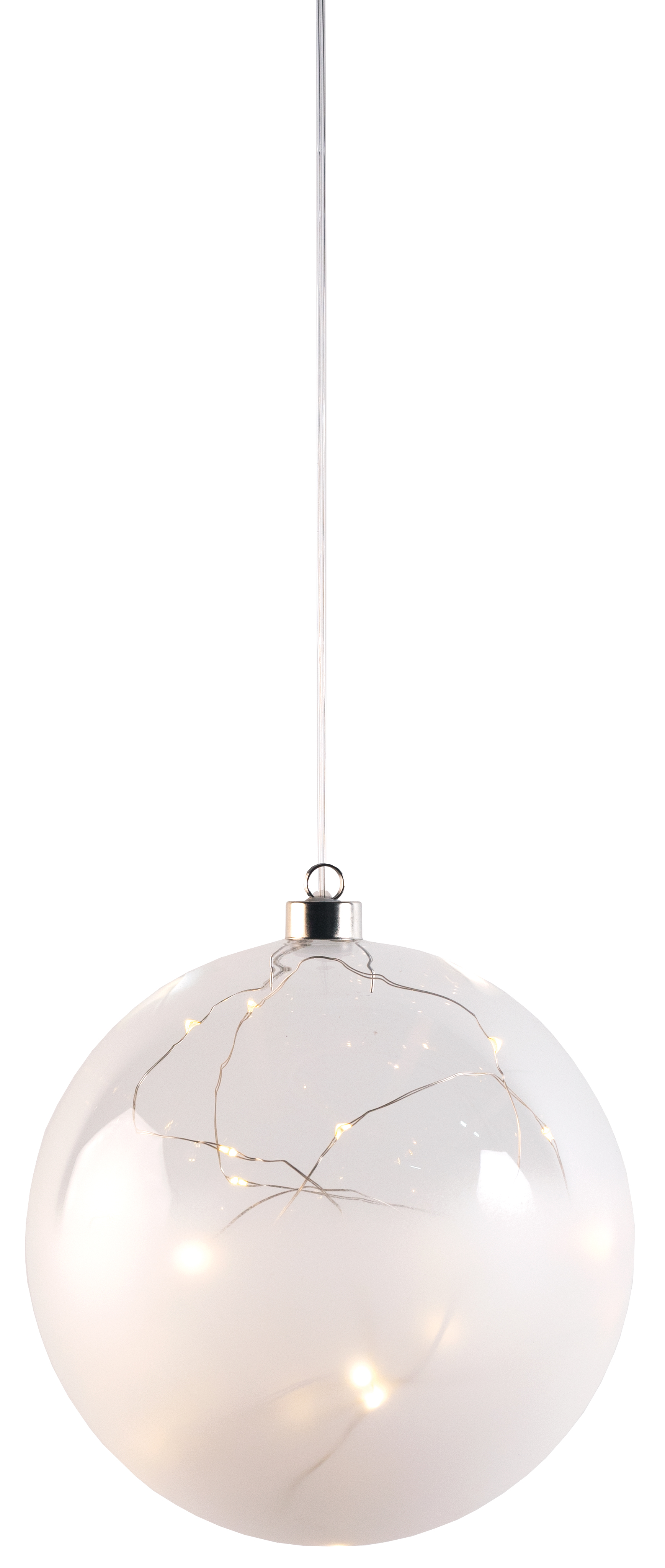 Weihnachtszauber Lichtkugel gefrostet XXL